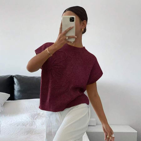 Slim Look Knitted Jacquard Winter Top