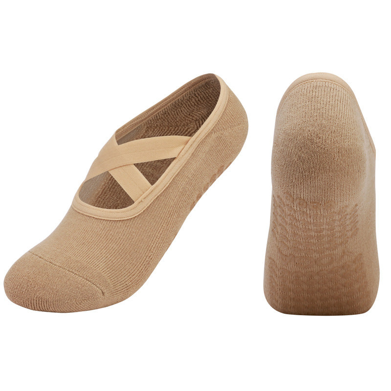 Cross Strap Non-Slip Yoga Socks for Dance & Pilates