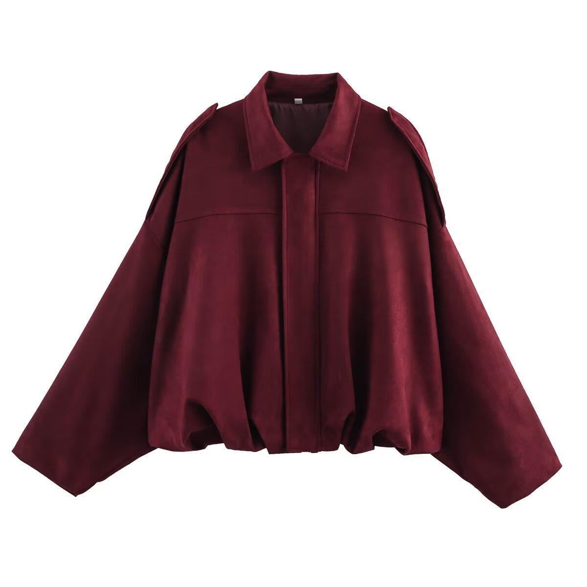 Spring pilot jacket with loose top effect, style jacket and deerskin fleece
