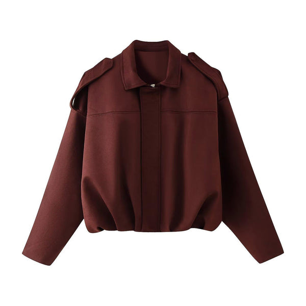 Spring pilot jacket with loose top effect, style jacket and deerskin fleece