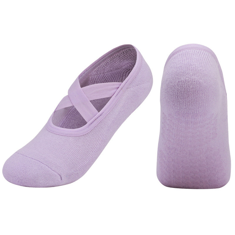 Cross Strap Non-Slip Yoga Socks for Dance & Pilates