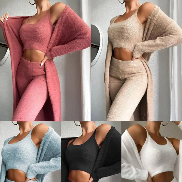 3-Piece Fuzzy Fleece Loungewear Set