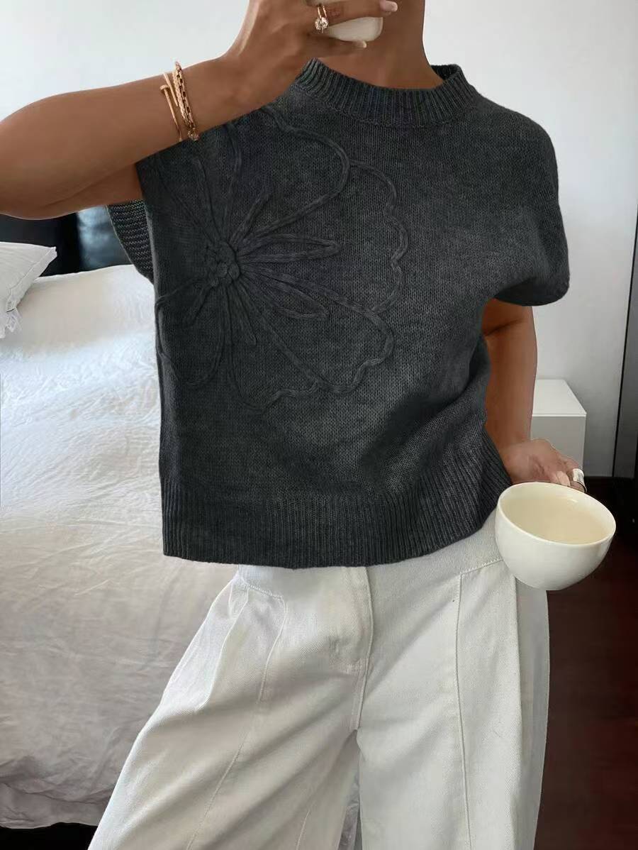 Slim Look Knitted Jacquard Winter Top