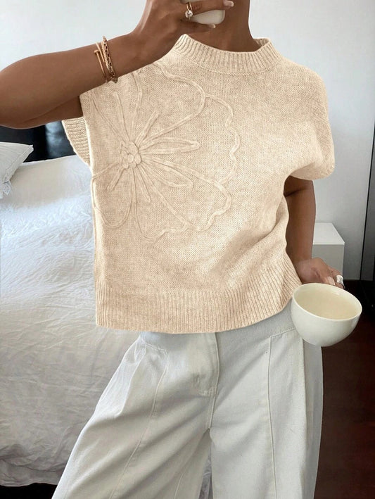 Slim Look Knitted Jacquard Winter Top