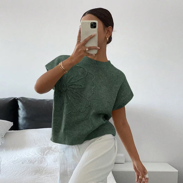 Slim Look Knitted Jacquard Winter Top