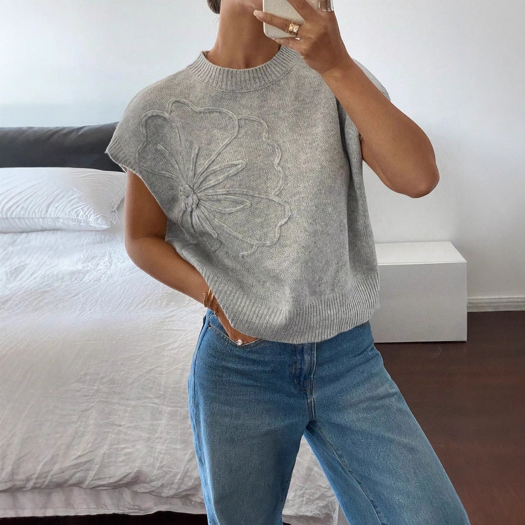 Slim Look Knitted Jacquard Winter Top