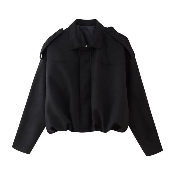 Spring pilot jacket with loose top effect, style jacket and deerskin fleece