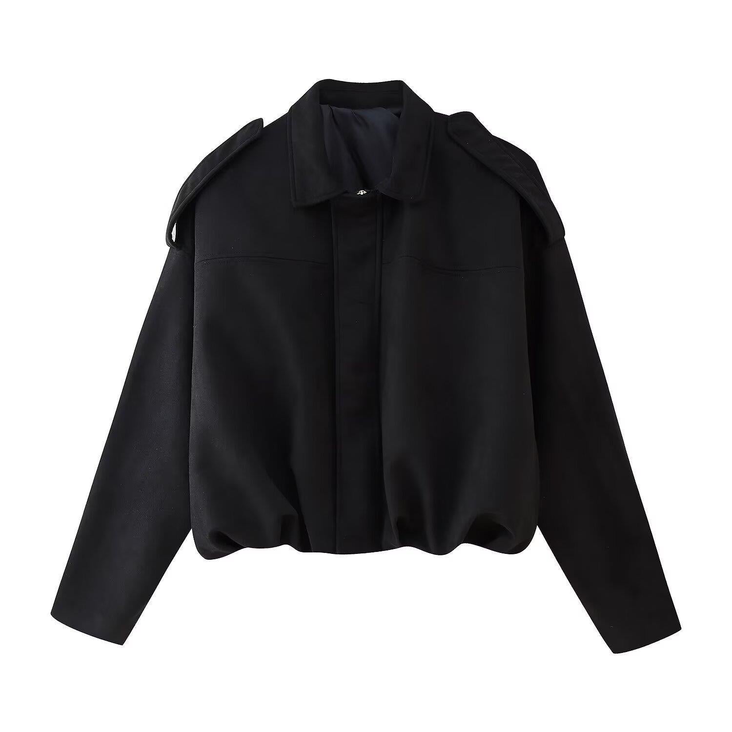 Spring pilot jacket with loose top effect, style jacket and deerskin fleece